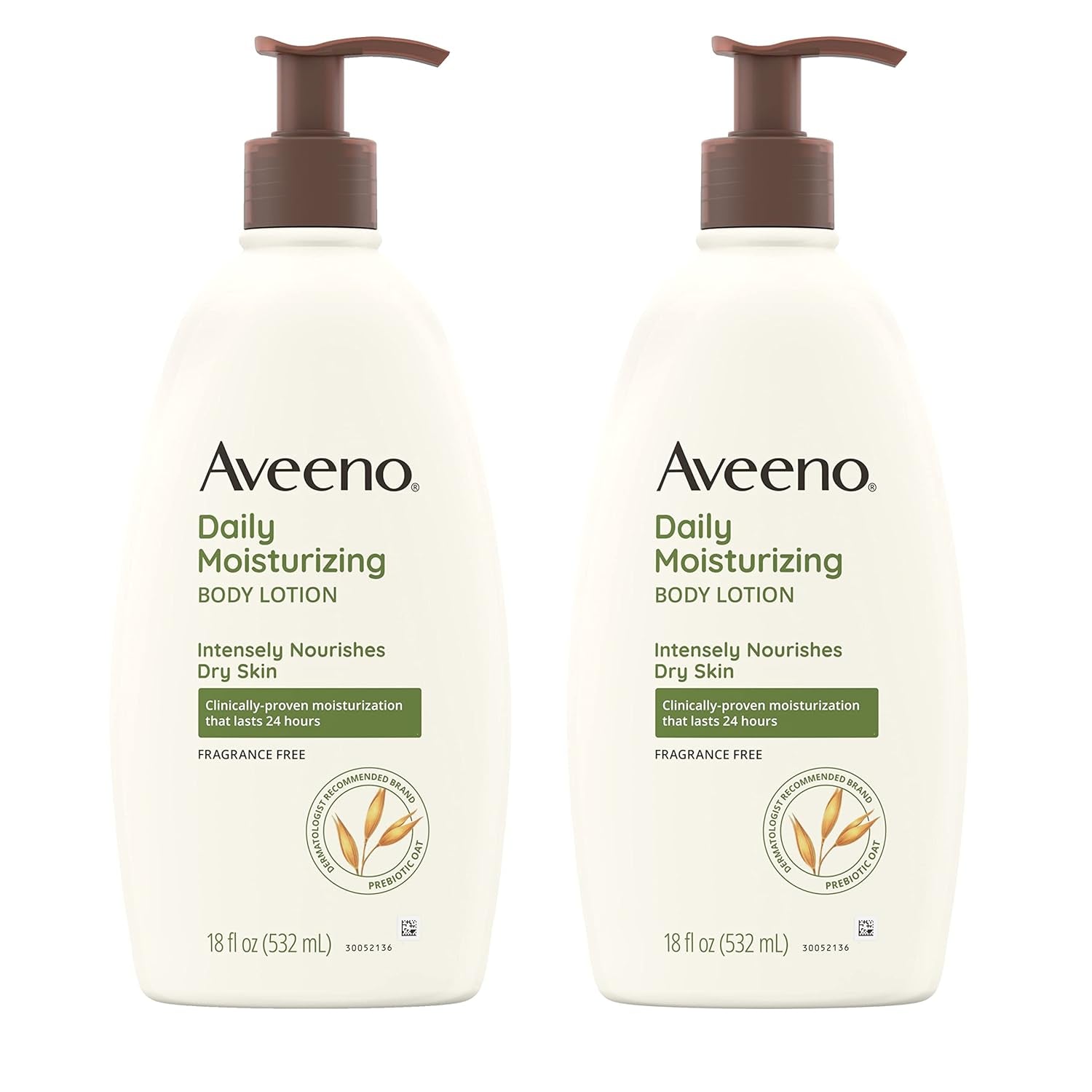 Daily Moisturizing Body Lotion for Dry Skin with Prebiotic Oat, Fragrance & Paraben Free, Non-Greasy, Non-Comedogenic, for Sensitive Skin & 72-Hour Moisturizer 18 Fl Oz