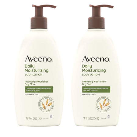 Daily Moisturizing Body Lotion for Dry Skin with Prebiotic Oat, Fragrance & Paraben Free, Non-Greasy, Non-Comedogenic, for Sensitive Skin & 72-Hour Moisturizer 18 Fl Oz