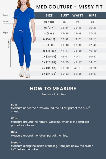 Scrub Pants for Women, Jersey Waist Yoga Bottoms, 6 Pockets with Mid Rise Drawstring Waistband - MC7725