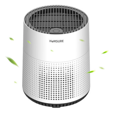 Air Purifier, 300 Sq.Ft Air Purifiers for Bedroom, H13 True HEPA Filter, Remove 99.9% Smoke Dust, White, HKJ-50A