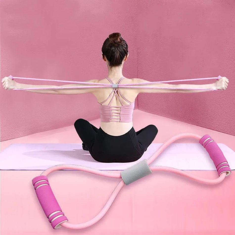 8-Shaped Tensioner Resistance Bands for Yoga & Fitness