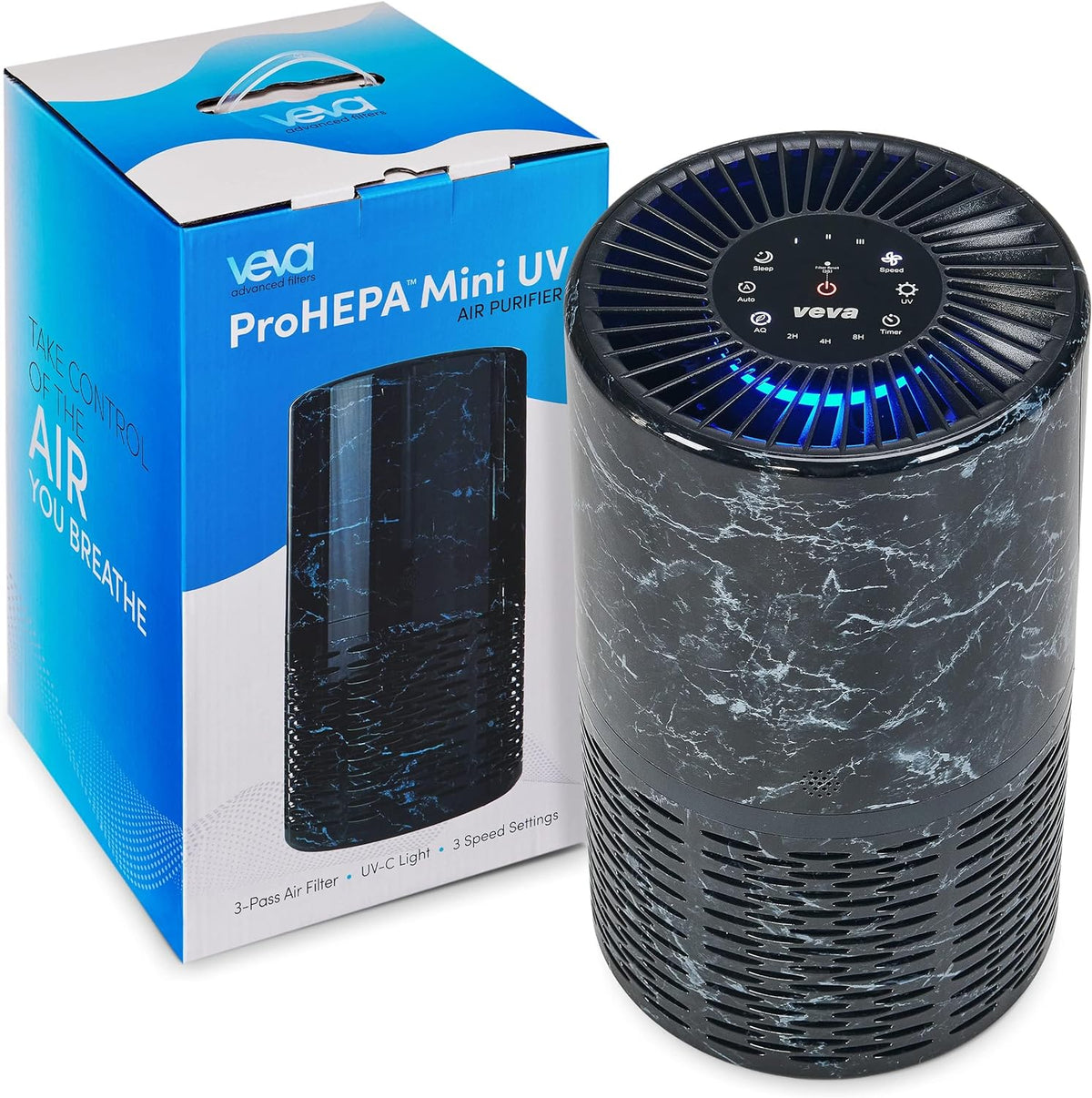 Air Purifier Large Room - Prohepa 9000 Premium Air Purifiers for Home W/ H13 Washable HEPA Filter for Smoke, Dust, Pet Dander & Odor - Black