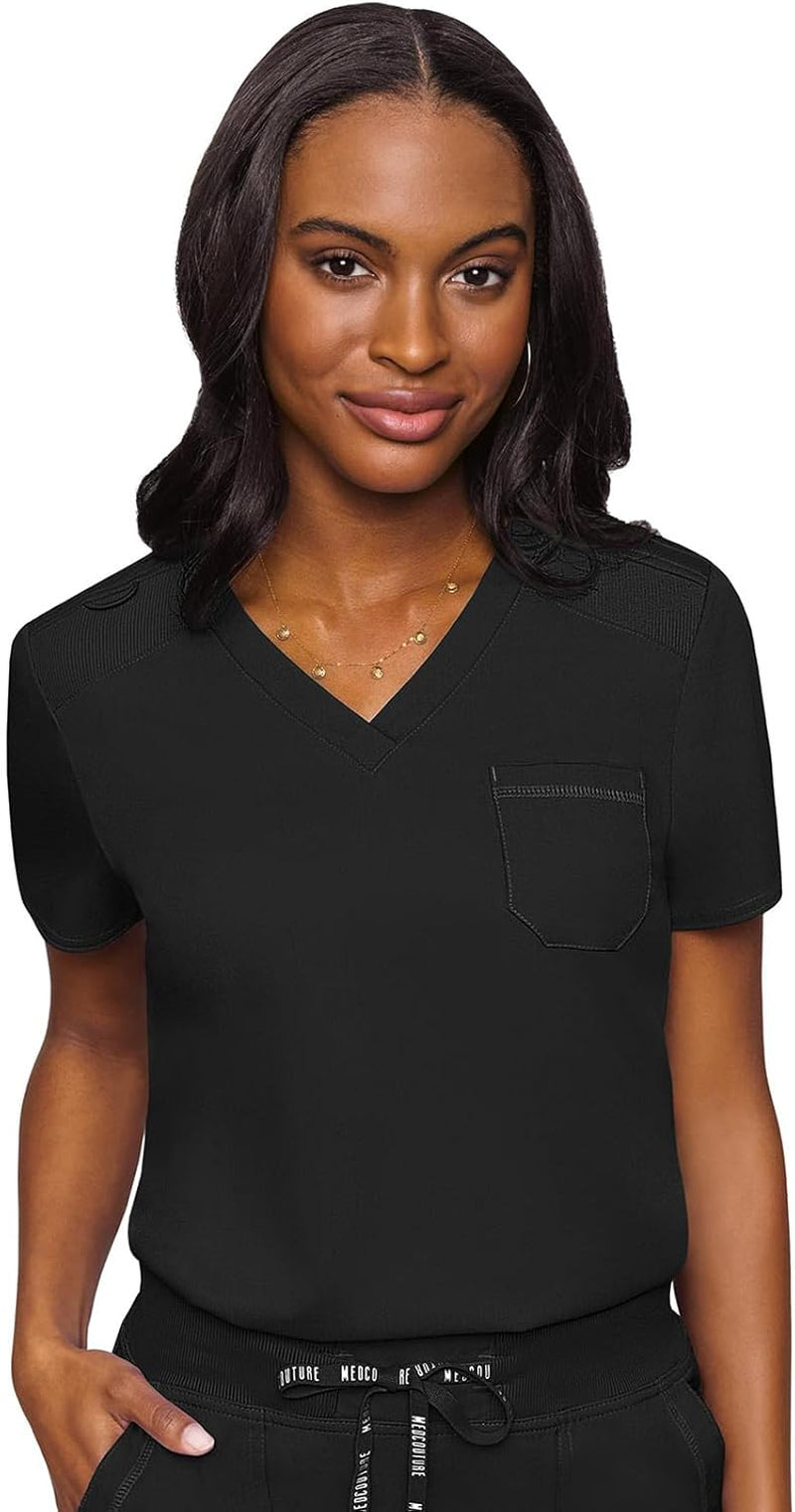 Women'S Scrub Set with V- Neck Scrub Top MC7448 and 2-Way Stretch Pants 7710