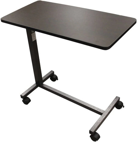 13067 Non Tilt Top Overbed Table, Silver Vein