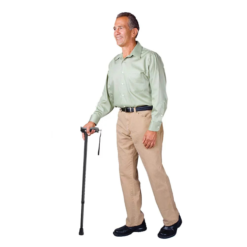 Comfort Grip Walking Cane for All Occasions, Adjustable, Wrist Strap, Black, 300 Lb Capacity