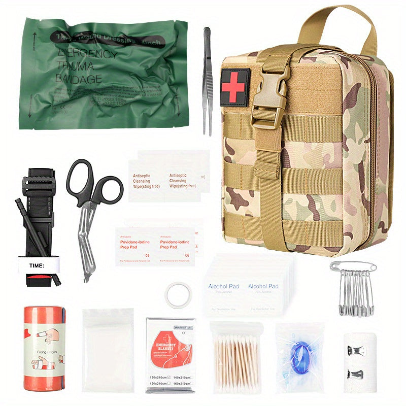 125 Pieces Survival First Aid Kit, iMounTEK Outdoor Gear Emergency Kits  Trauma Bag for Camping Boat Hunting Hiking Home Car Earthquake and  Adventures 