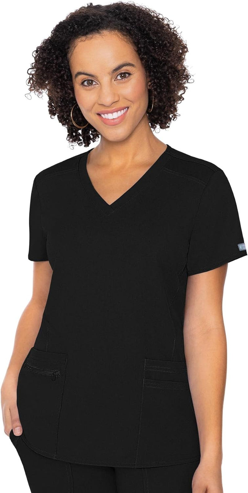 Scrub Top for Women, V-Neck with 4 Pocket, Ultra Soft, 2-Way Stretch and Wrinkle-Free Fabric - MC7468