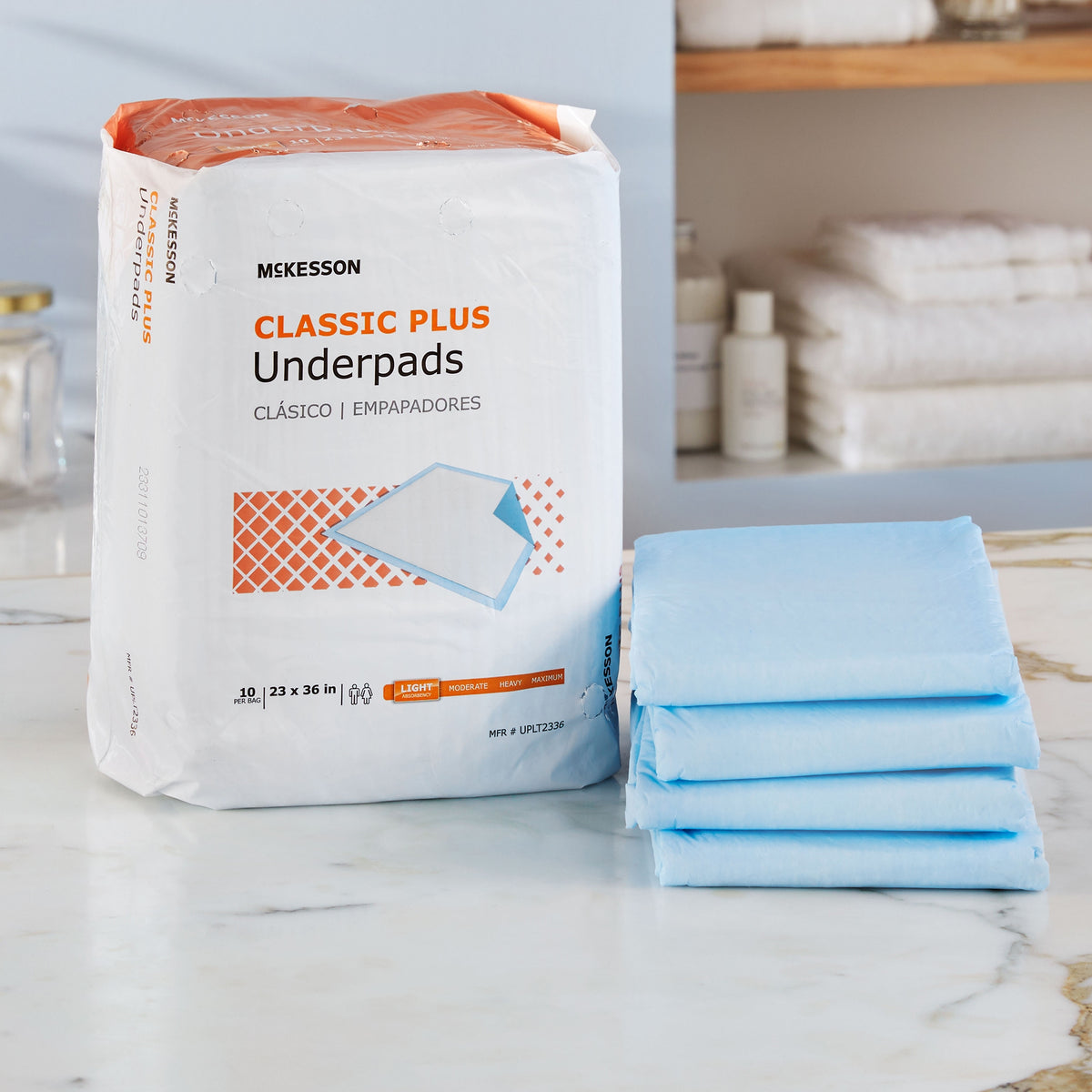 Classic plus Disposable Underpads Fluff / Polymer 23X36"