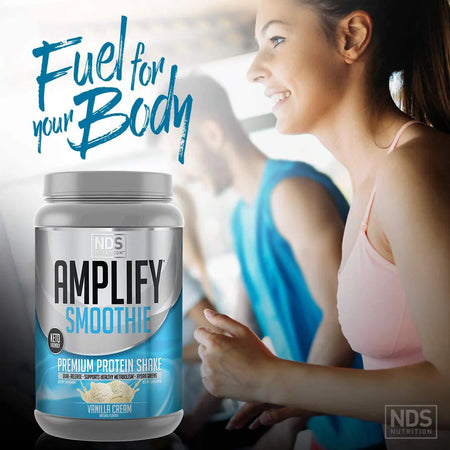 Nutrition Amplify Smoothie Premium Whey Protein Powder Shake with Added Greens and Amino Acids - Build Lean Muscle, Gain Strength, Lasting Energy, and Lose Fat - Vanilla (30 Servings)