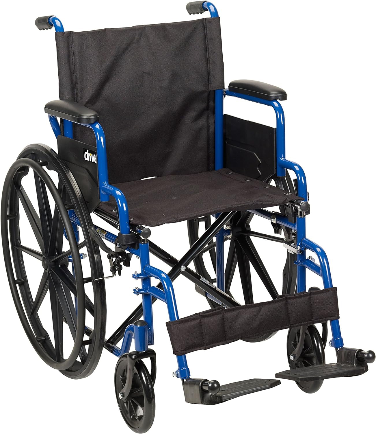 Blue Streak Ultra-Lightweight Wheelchair with Flip-Backs Arms & Swing-Away Footrests