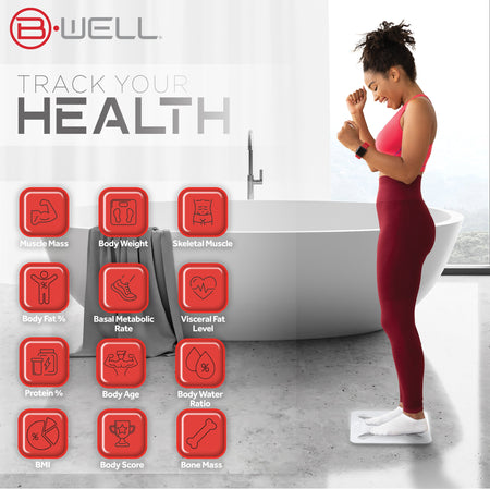 Bluetooth Smart Scale with App – Track Weight, BMI, Body Fat & More