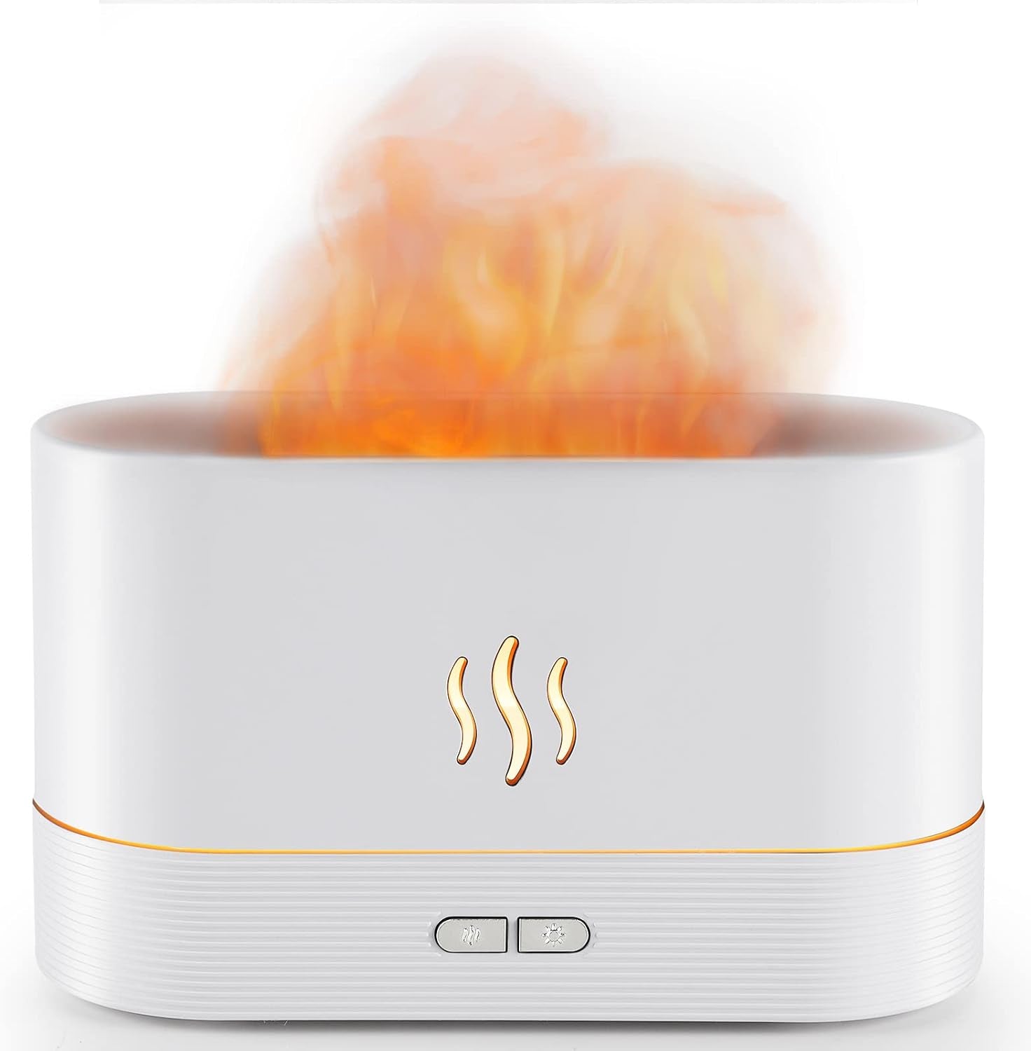 Flame Diffuser Humidifier-Auto off 180Ml Essential Oil Diffuser-2 Modes Brightness Aroma Humidifier with Fire Flame Effect for Home,Office,Spa,Gym(Black)