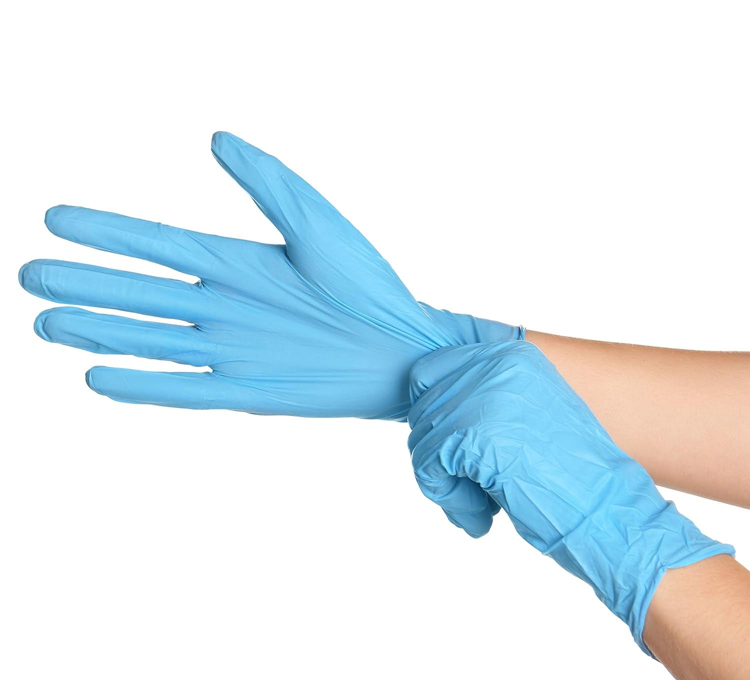 Nitrile Examination Medical Gloves, Blue, Medium 100 Count