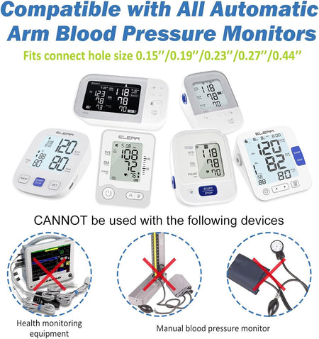 Extra Large Blood Pressure Cuff (9"-24" | 22-60Cm) - XL Replacement BP Cuff for Big Arms, Compatible with Omron BP Monitors, Adult Cuff Only - 6 Connectors