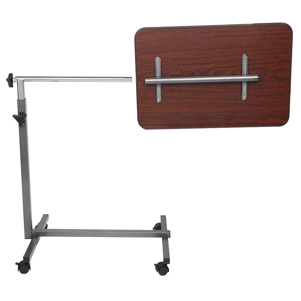 27"-44" Adjustable Height Overbed Table with Wheels for Hospital Home Office Bedside Table