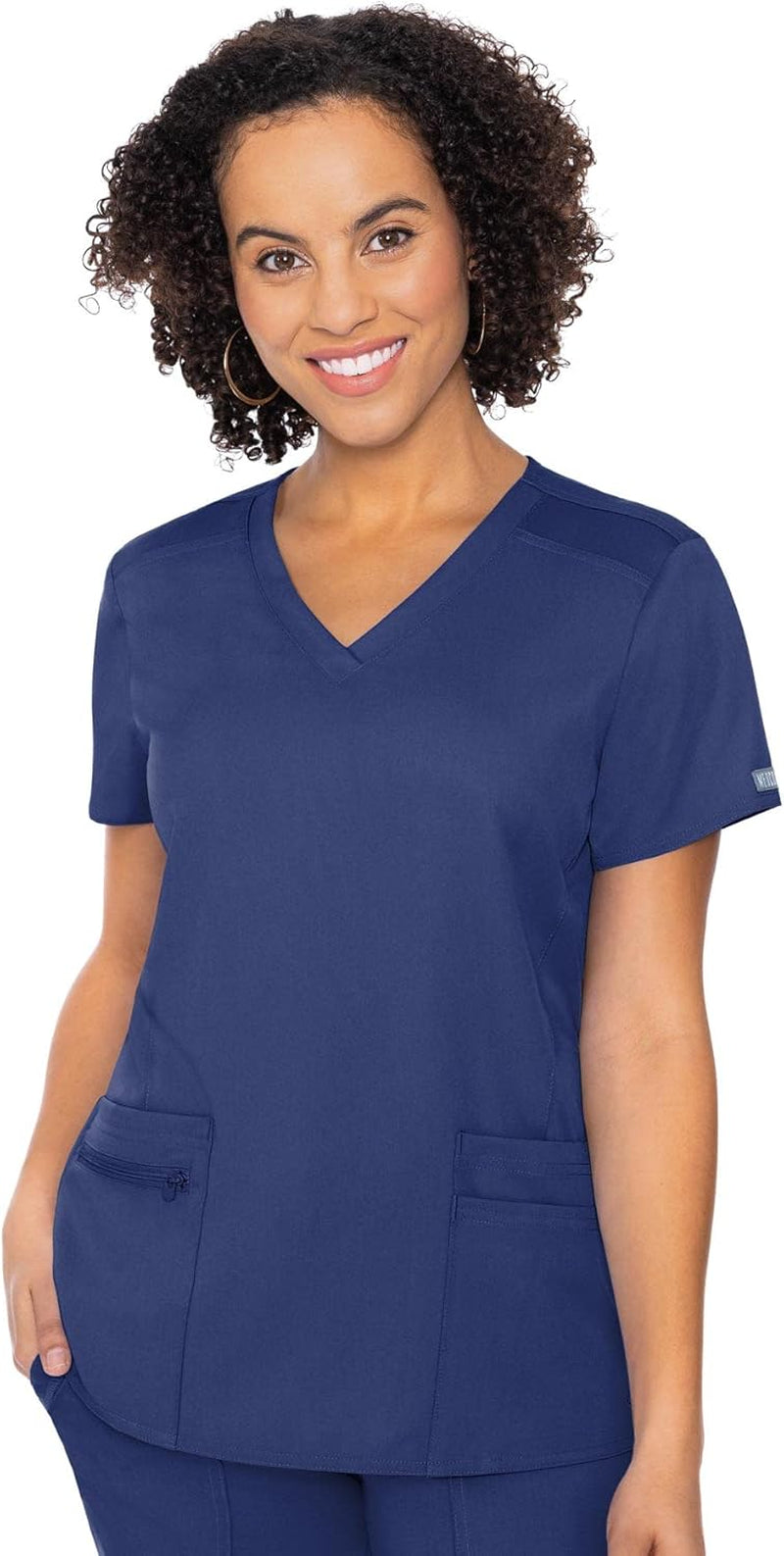 Scrub Top for Women, V-Neck with 4 Pocket, Ultra Soft, 2-Way Stretch and Wrinkle-Free Fabric - MC7468