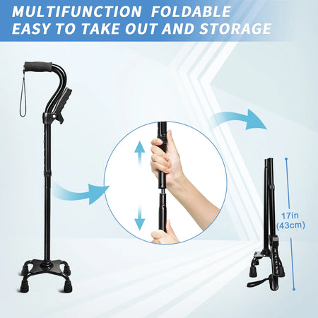 Walking Cane for Elderly Adults - Large Mobility Assistant Bar Support up to 400Lbs