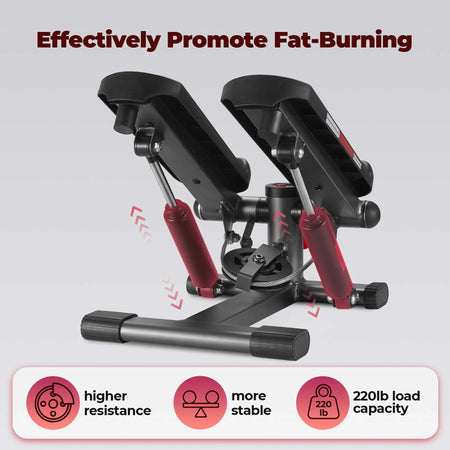 Mini Steppers for Exercise Workout Stepper Exercise Machine Stepperwith LCD Monitor with Resistance Bands Exercise Step Aerobic Stepper Stair Stepper Indoor