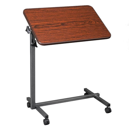 27"-44" Adjustable Height Overbed Table with Wheels for Hospital Home Office Bedside Table