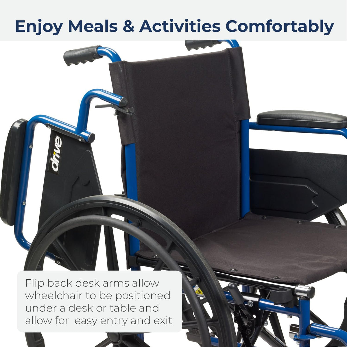 Blue Streak Ultra-Lightweight Wheelchair with Flip-Backs Arms & Swing-Away Footrests