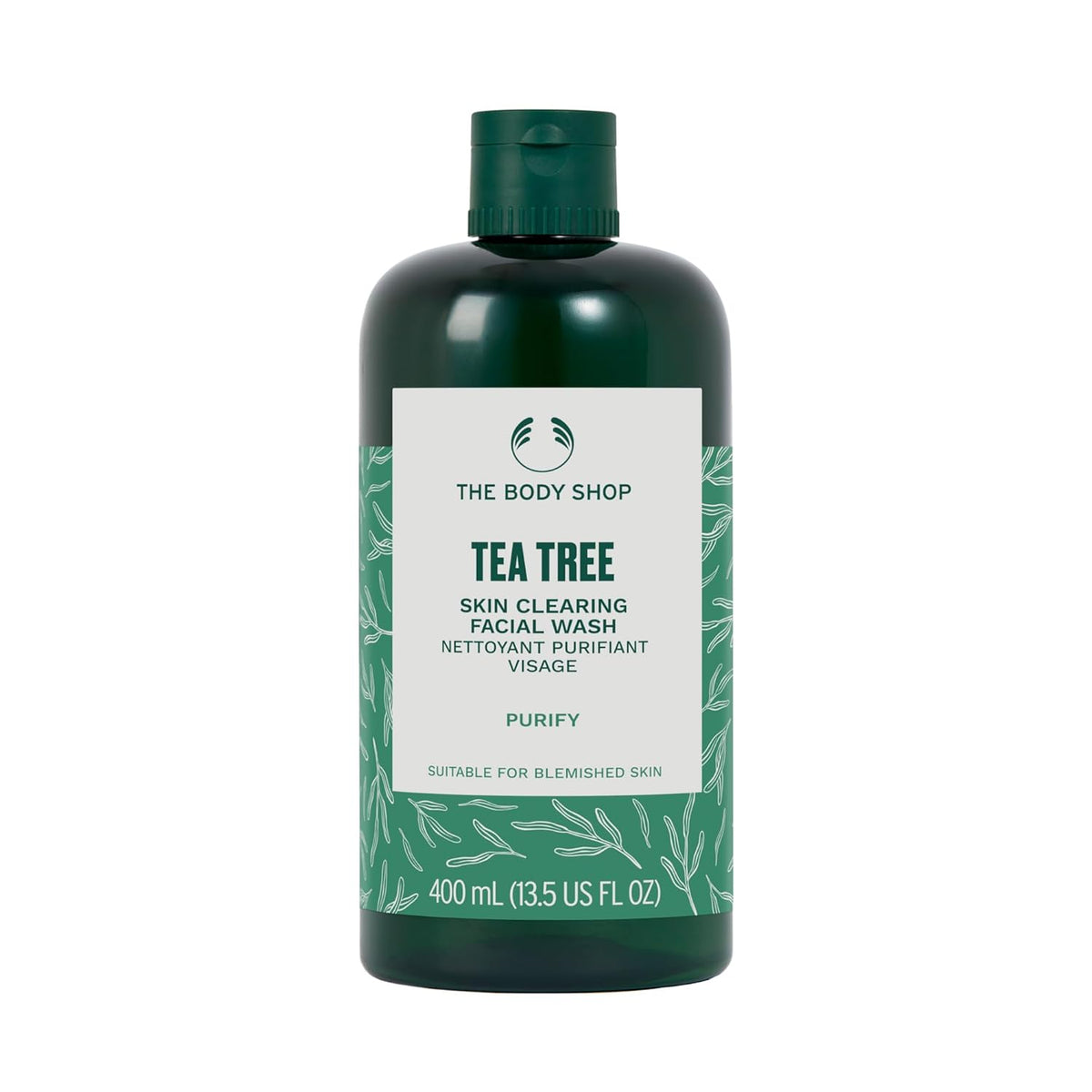 Tea Tree Skin Clearing Facial Wash – Purifying Vegan Face Wash for Oily, Blemished Skin – 8.4 Oz