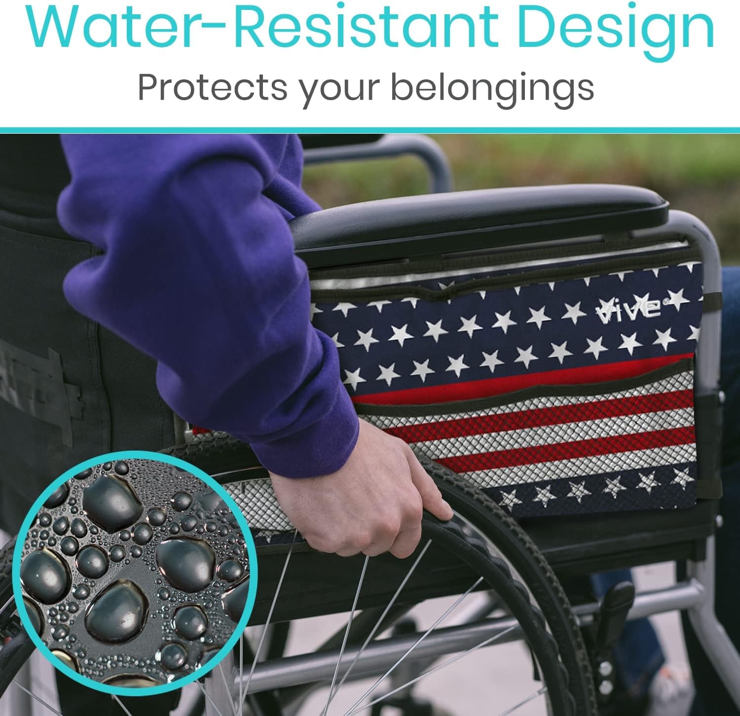 Walker Bag - Accessories Wheelchair Basket Pouch (Water Resistant) - Seniors Caddy Accessory Attachment for Folding, Rolling Walkers - Carry Storage Carrier Tote - Lightweight, Universal Size