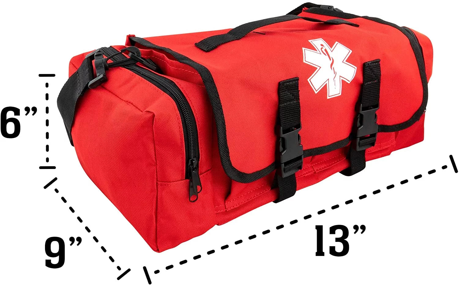 First Aid Bag - Medical Supplies Trauma First Responder Bag - Red