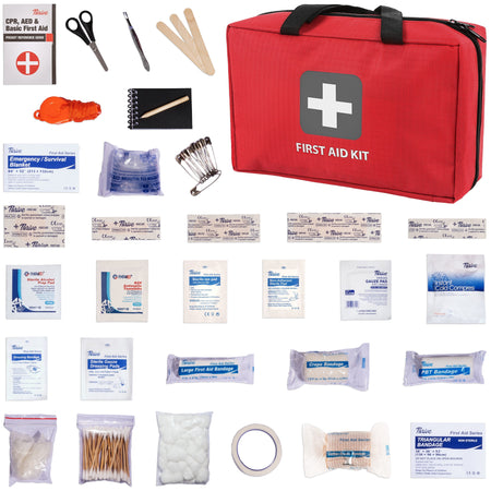 | First Aid Kit | 291 Piece Supply Kit | Hospital Grade Medical Supplies for Emergency and Survival Situations | Car, Trucks, Camping, Travel, Office, Sports, Hunting & Home