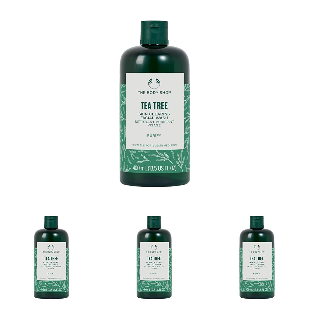 Tea Tree Skin Clearing Facial Wash – Purifying Vegan Face Wash for Oily, Blemished Skin – 8.4 Oz