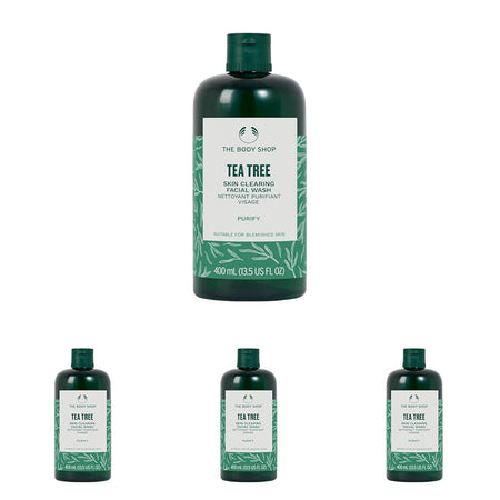Tea Tree Skin Clearing Facial Wash – Purifying Vegan Face Wash for Oily, Blemished Skin – 8.4 Oz