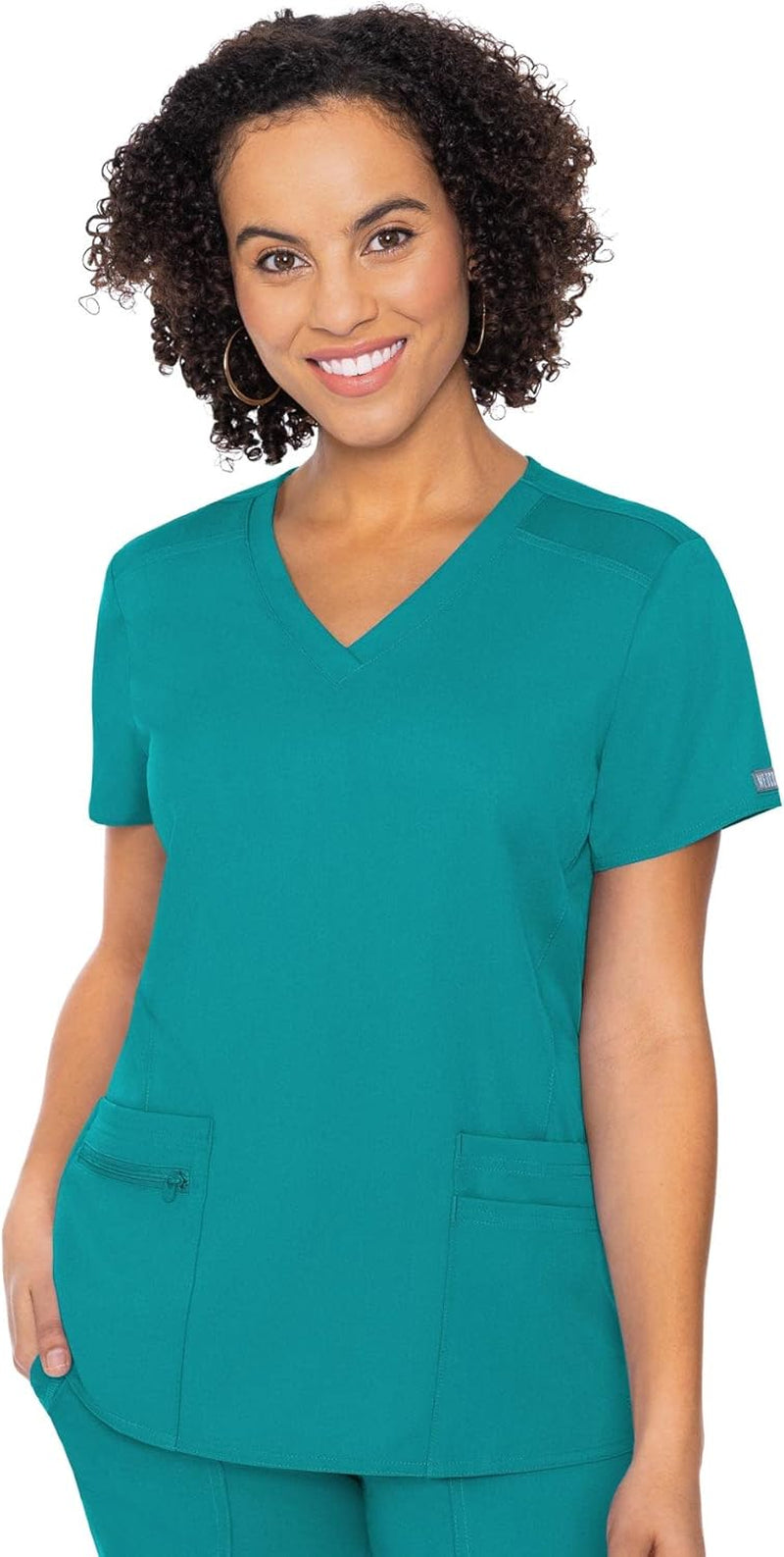 Scrub Top for Women, V-Neck with 4 Pocket, Ultra Soft, 2-Way Stretch and Wrinkle-Free Fabric - MC7468