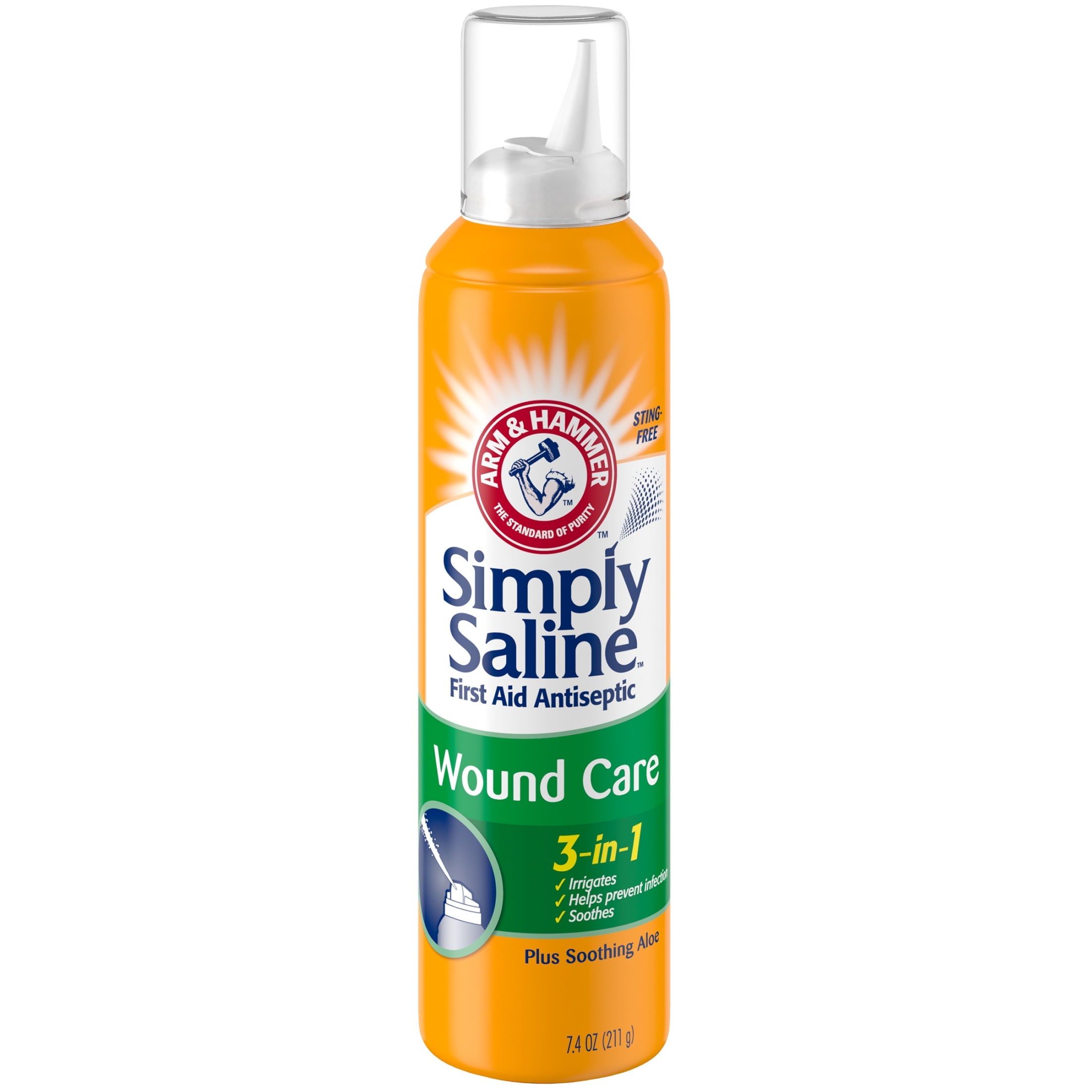 Simply Saline First Aid Antiseptic Wound Care, 3-In-1, 7.4 OZ