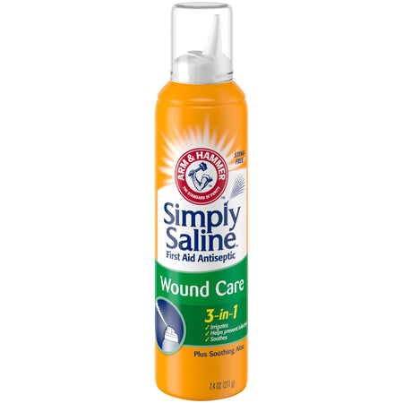 Simply Saline First Aid Antiseptic Wound Care, 3-In-1, 7.4 OZ