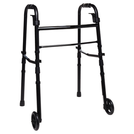 Folding Walker with Wheels, Black