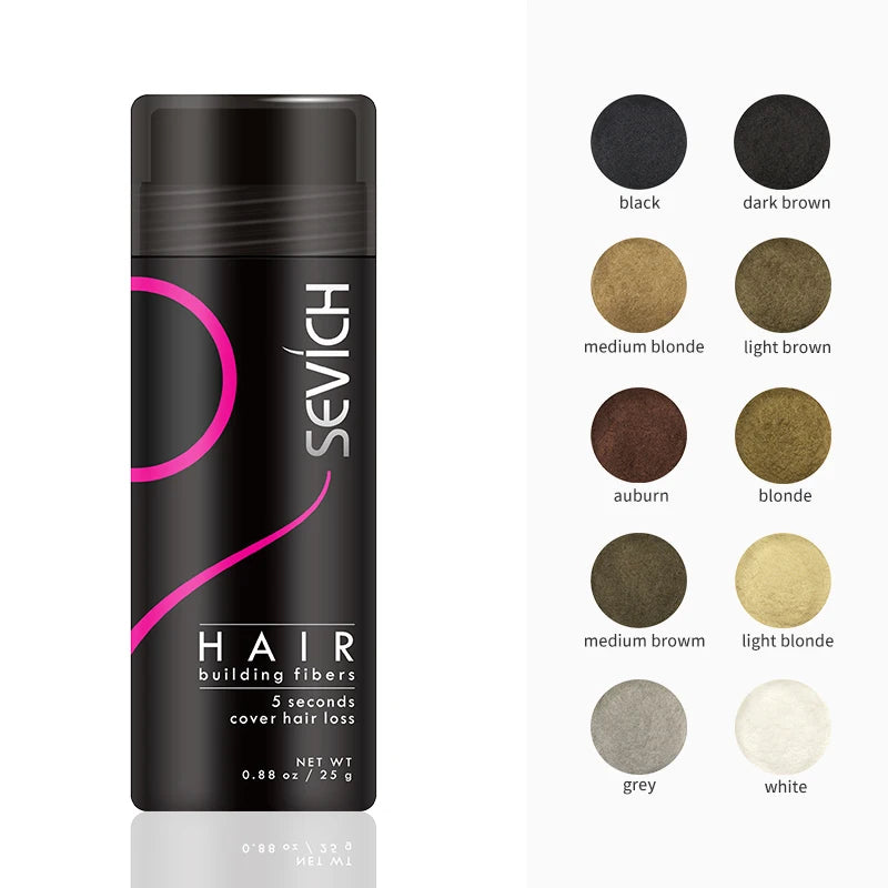 Sevich 10 Colors Hair Fibers Keratin 25g Hair Building Fibers