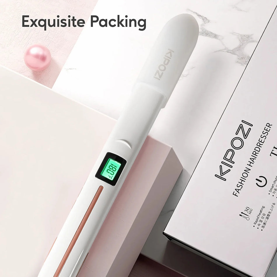 2025 Titanium Flat Iron Hair Straightener with Digital LCD Display