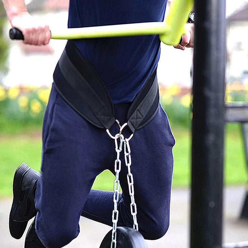 Thick Weight Lifting Belt with Chain