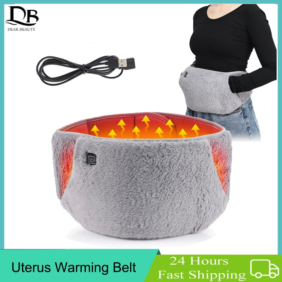 USB Electric Abdomen Heating Belt Hand Warmer Women Menstrual Relief.
