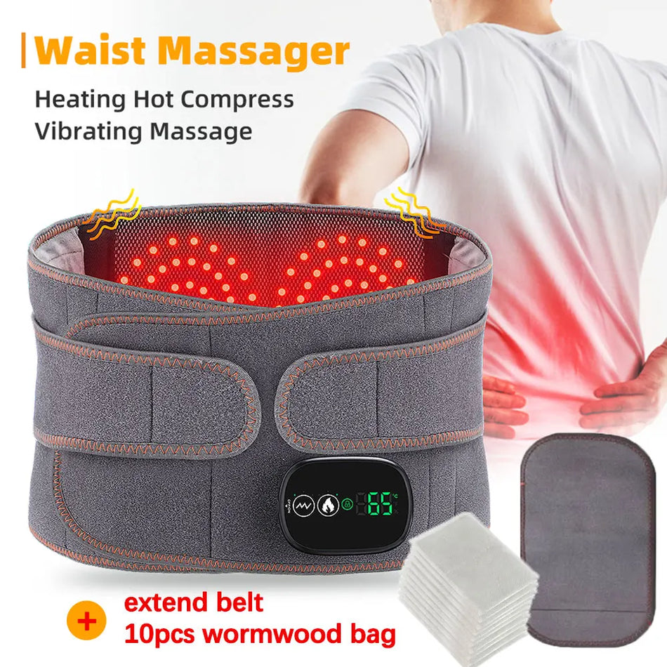 New Upgrade Electric Heating Waist Massager Support Belt.