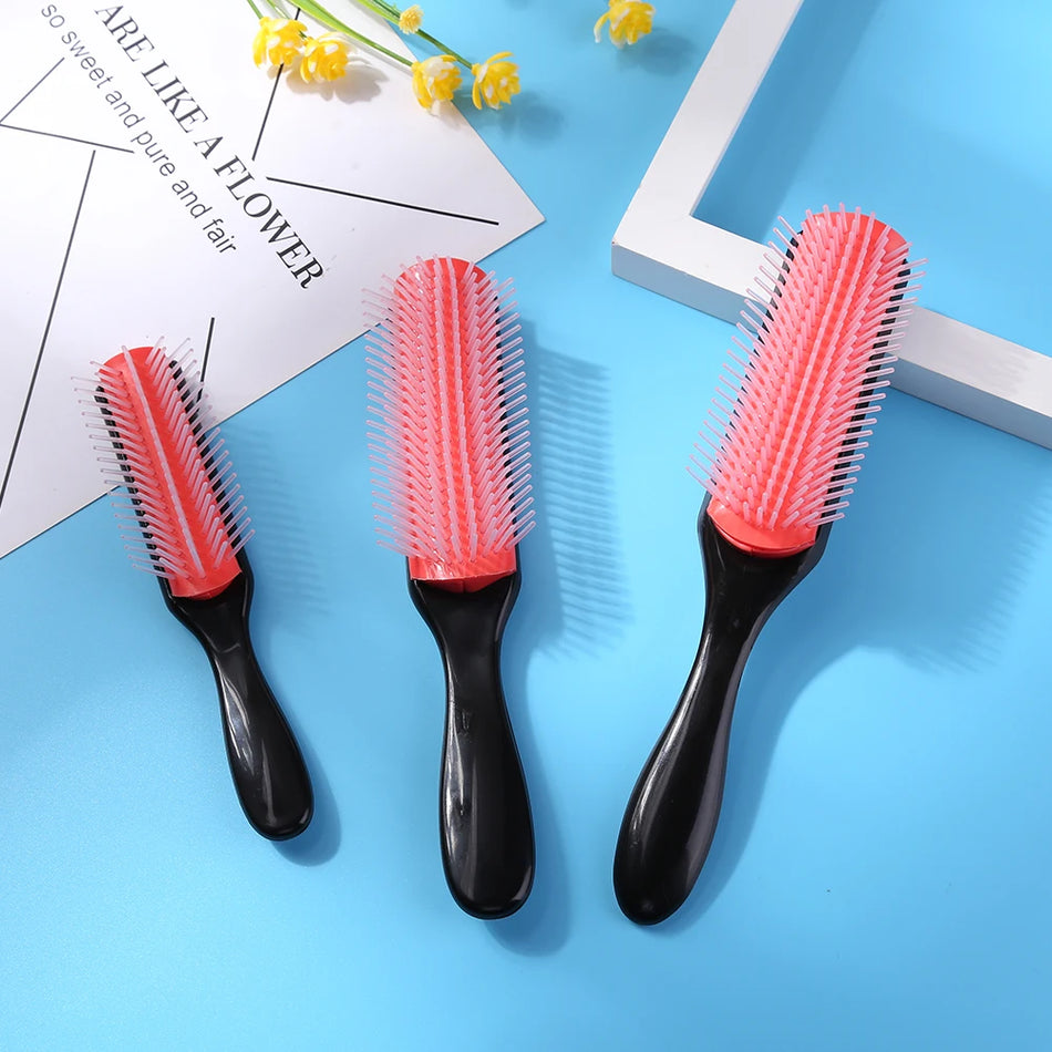 9-Rows Detangling Hair Brush Denman. Scalp Massager and Straightener