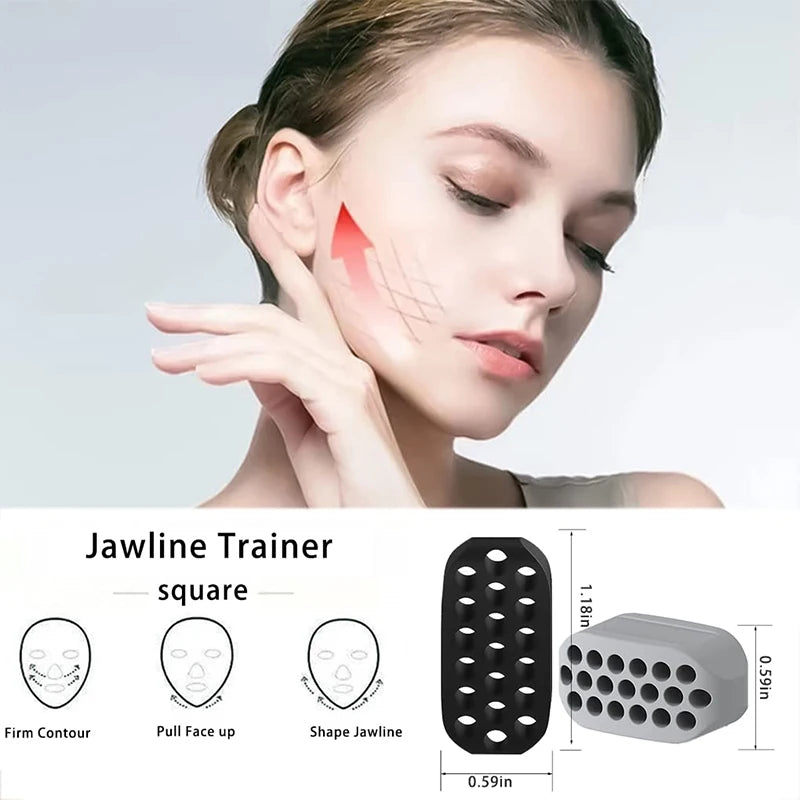 Silicone Jaw Facial Toner & Neck Toning Tool for Jawline & Double Chin Fitness