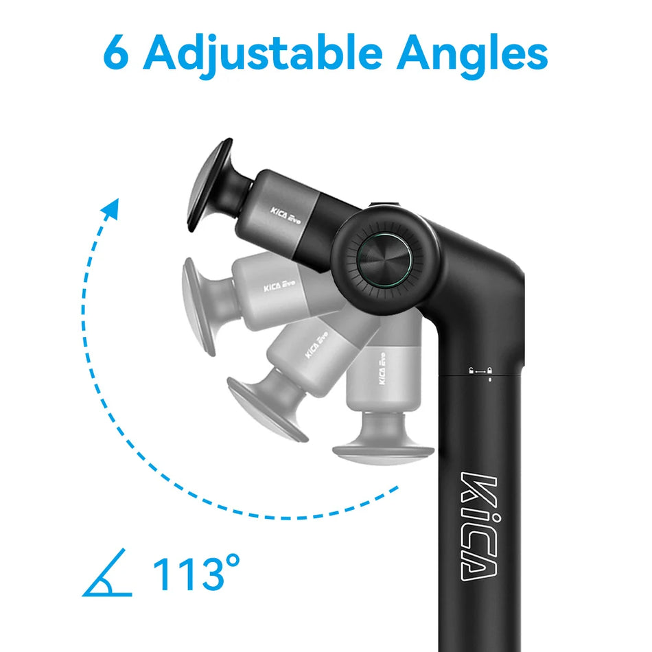 Evo Adjustable Fascia Gun with 6 Massage Heads and Heat.