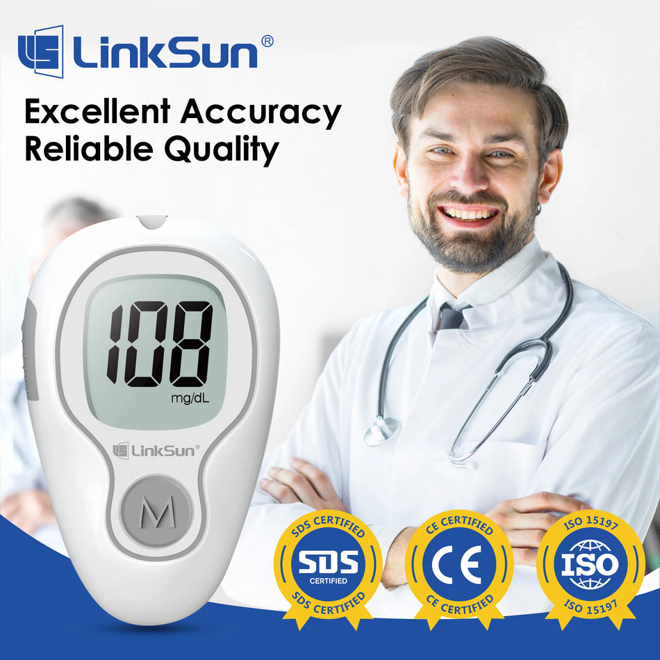 G-425-3 LinkSun Blood Glucometer Complete Kit