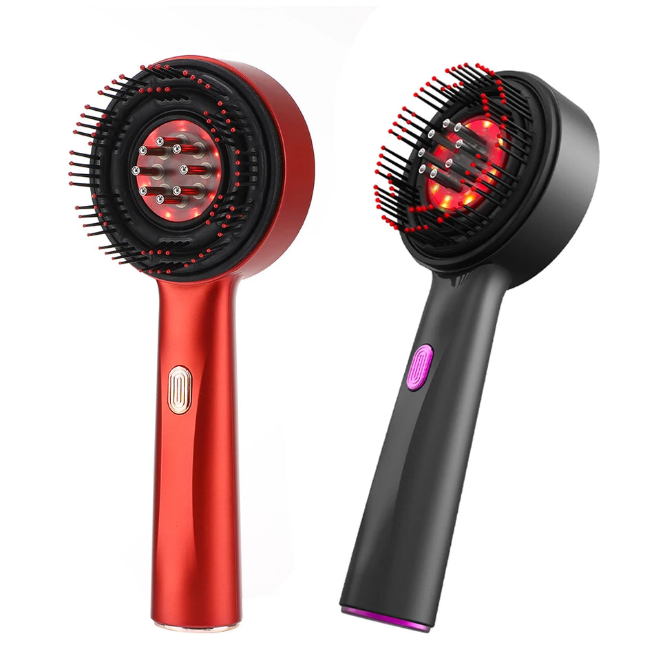 Electric Vibration Massage Comb Red
