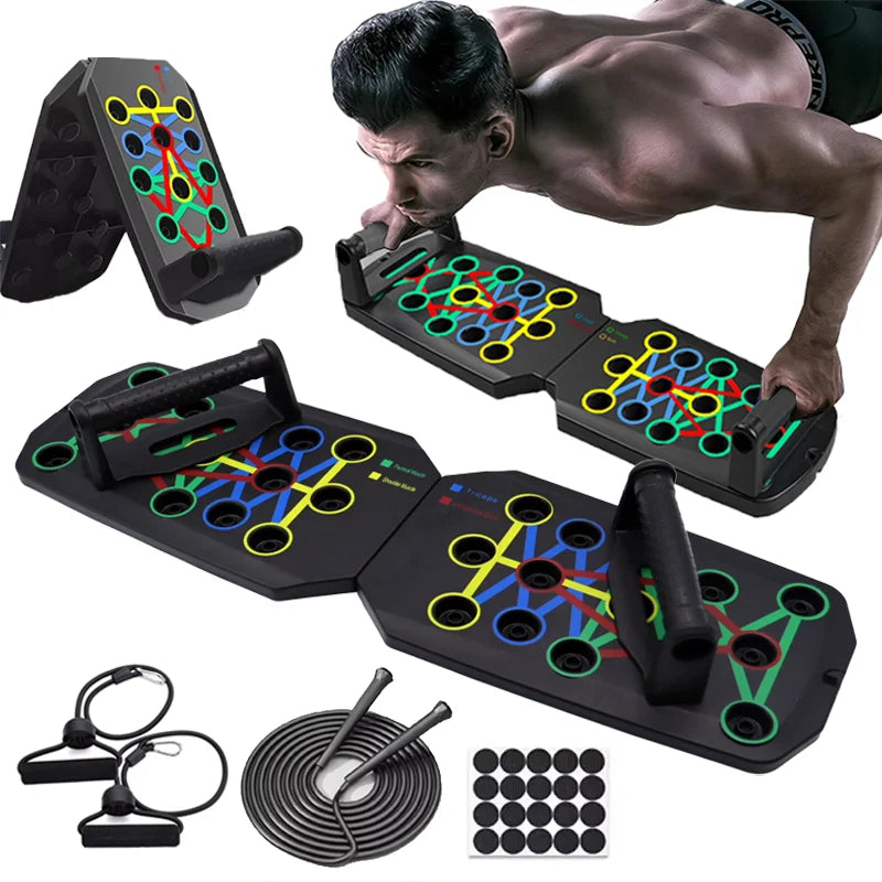 Portable & Foldable Multifunctional Fitness Equipment Push-up Board for Full Body Training