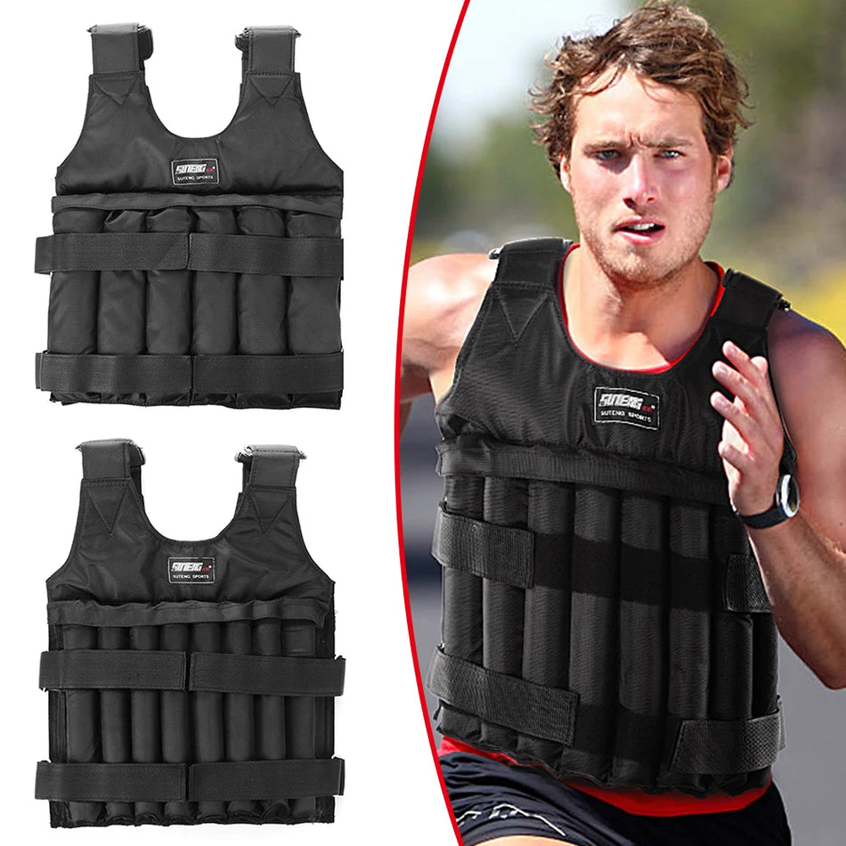 20kg/50kg Adjustable Weighted Vest for Boxing & Fitness Training Equipment