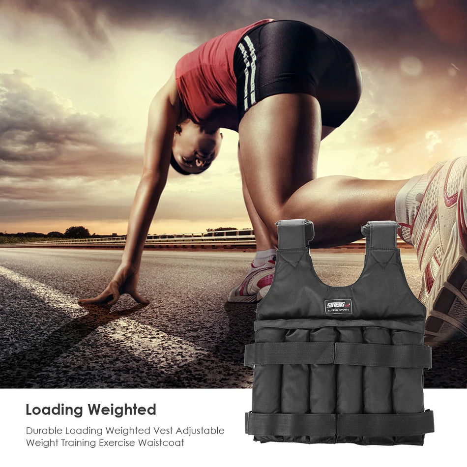 20kg/50kg Adjustable Weighted Vest for Boxing & Fitness Training Equipment