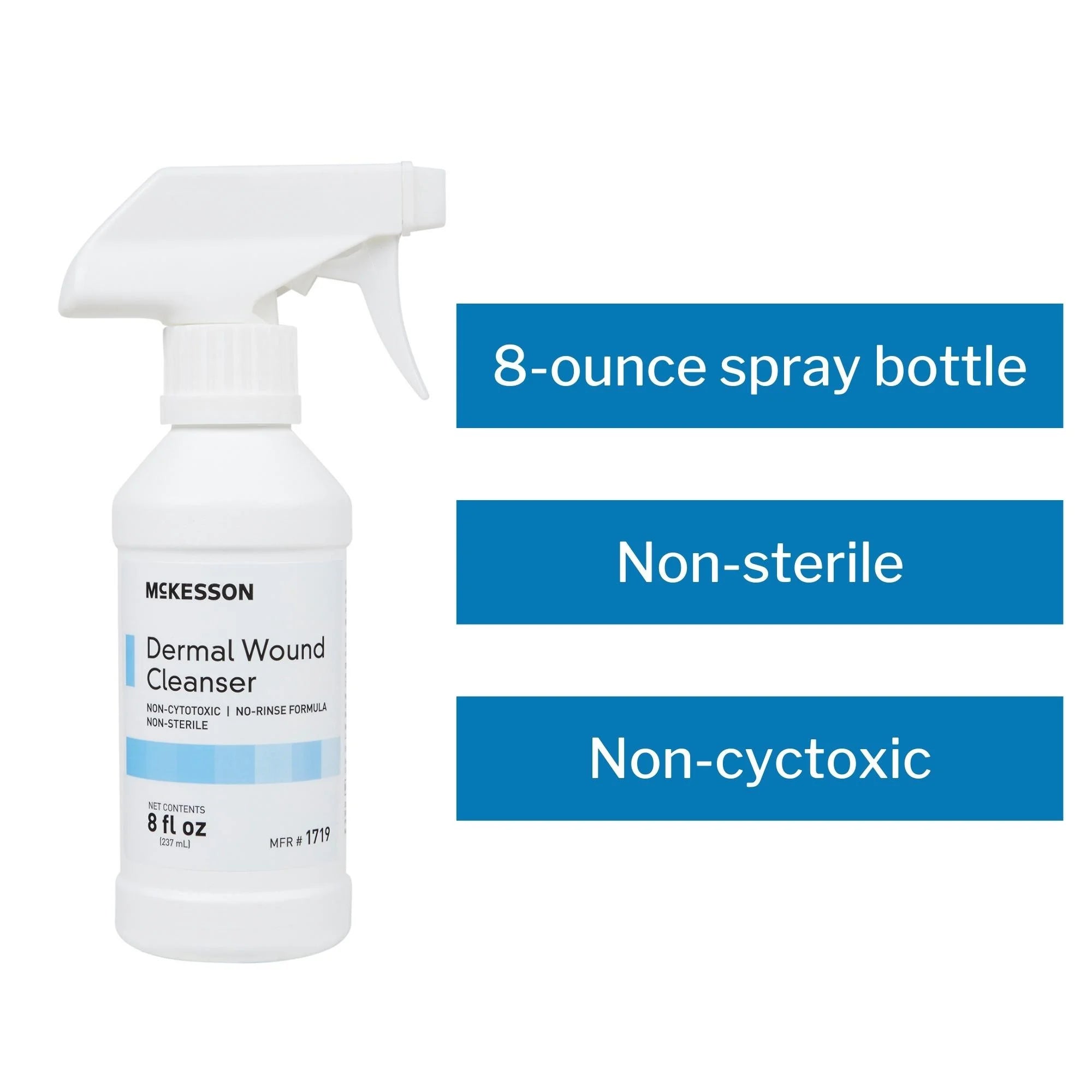 Dermal Wound Care Spray, No-Rinse First Aid Cleanser - 8 Oz, 1 Ct