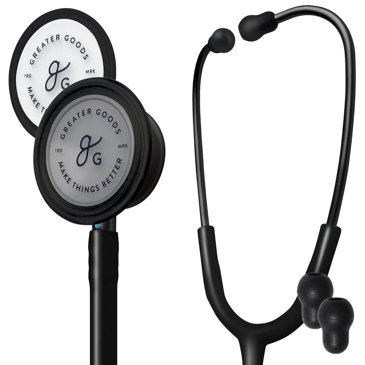 Premium Dual-Head Clinical Grade Stethoscope for Doctors, Nurses, Students, Triple Black