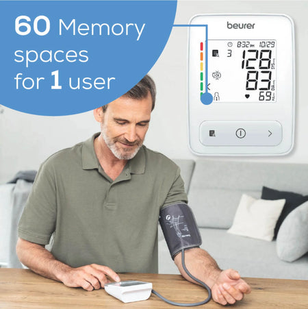 Beurer Auto 400 Upper Arm Blood Pressure Monitor, Large Cuff, Accurate Easy to Read Color Coded Results